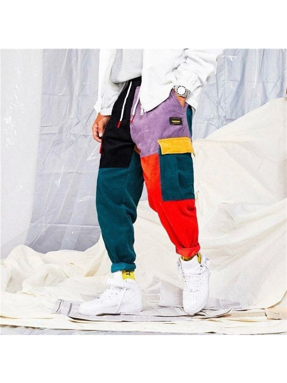 Coursemys Aelfric Eden Back To The 90’s Patchwork Corduroy Cargo Pants SZ S